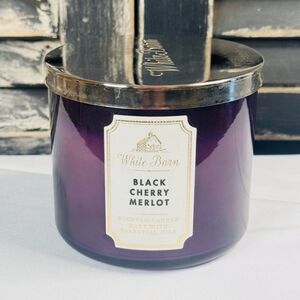 Black Cherry Merlot 3-wick Candle, used slightly